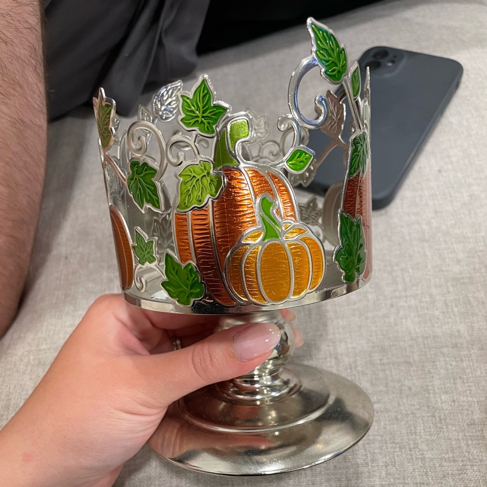 Pumpkin 3 wick candle holder! 🎃
